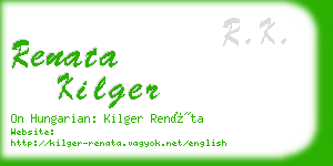 renata kilger business card